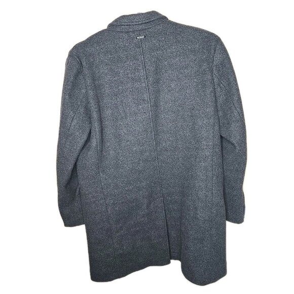 Michael Kors Men’s Overcoat Slim Fit Size XL Gray Stretch Wool Blend Coat t11 - Picture 2 of 10
